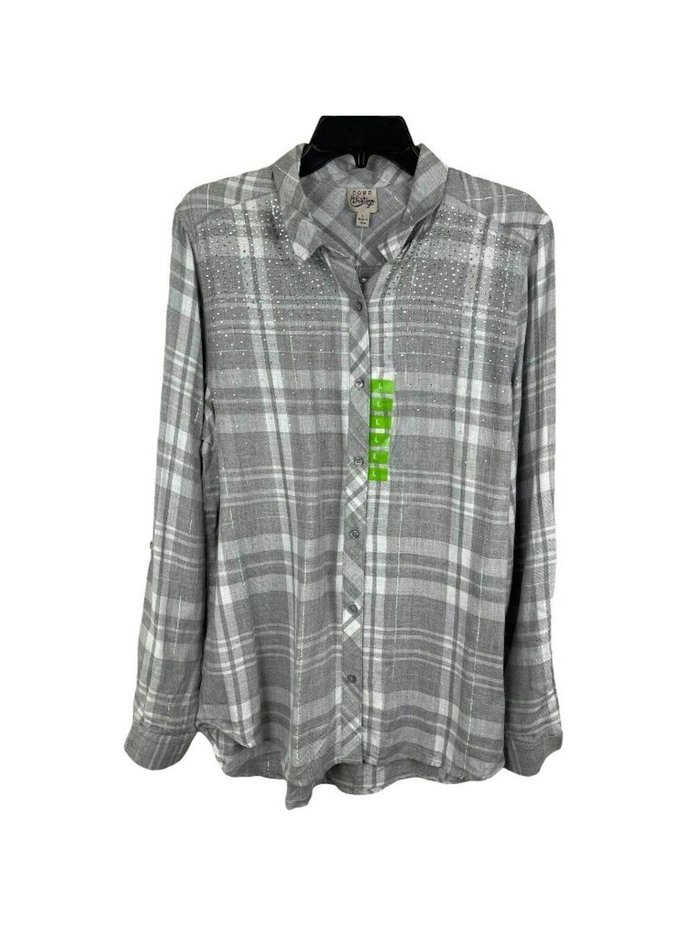 Como Vintage Women Long-Sleeve Button-Down Shirt Size L